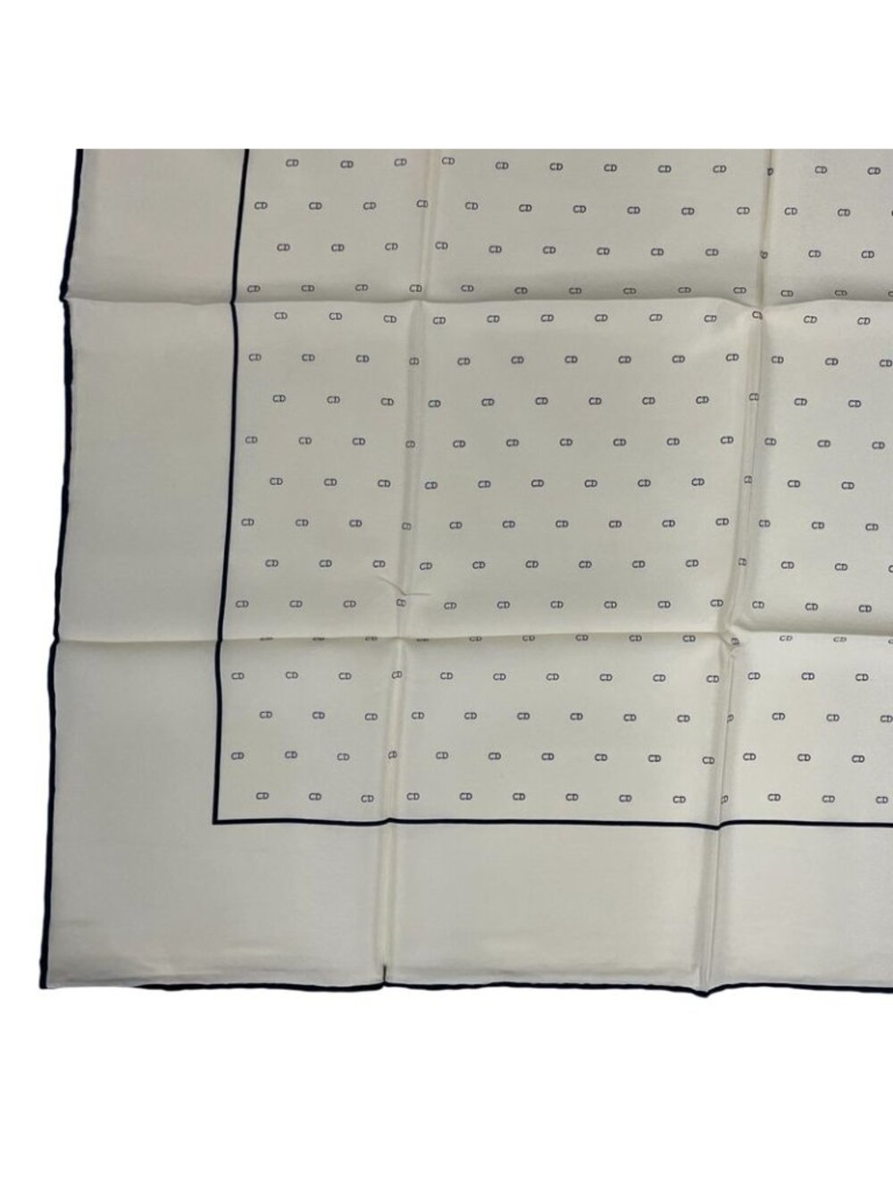 Dior Scarf Silk CD Logo All Over Pattern Beige - Picture 5 of 9